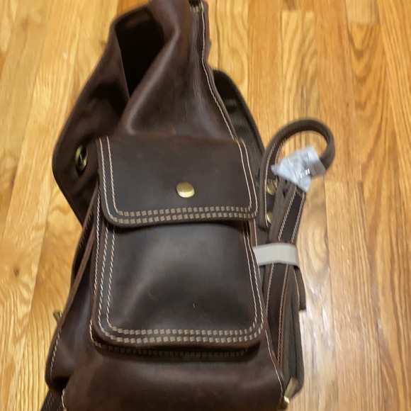 NEW BRASS TACKS Leathercraft Backpack - Picture 3 of 8